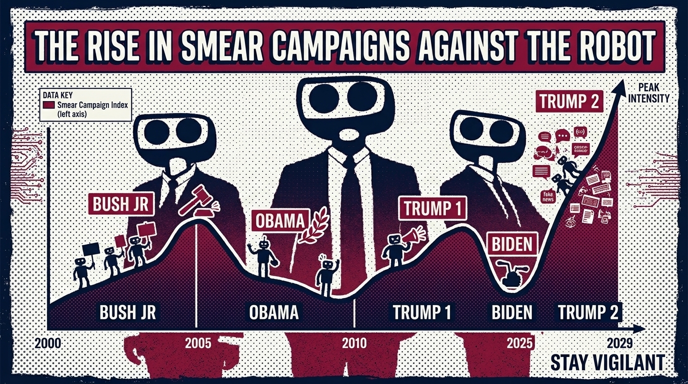 Infographic: Smear-Campaigns Against The Robot